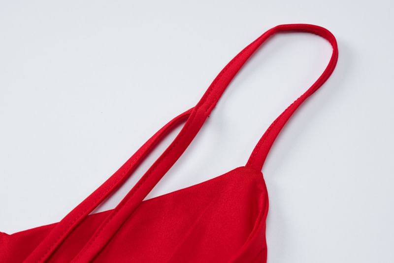 Sheparon - Spaghettibandjes jumpsuit met wijde pijpen