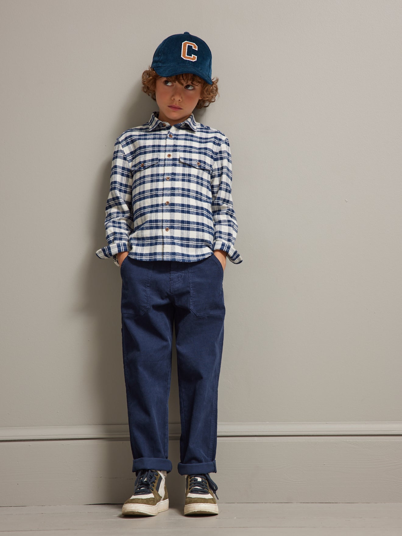 Pantalon cargo Garçon en velours
