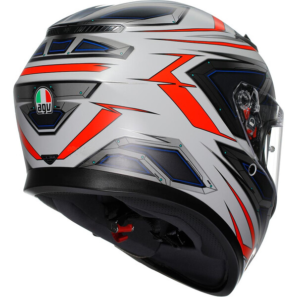 AGV - Casque K3 Space Noir / Blanc / Rouge fluo / Mat