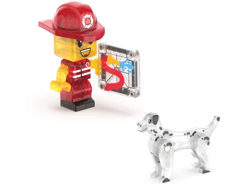 Magna-Tiles Fire Station 50 Teile Bau-Set mit 50 magnetischen Teilen