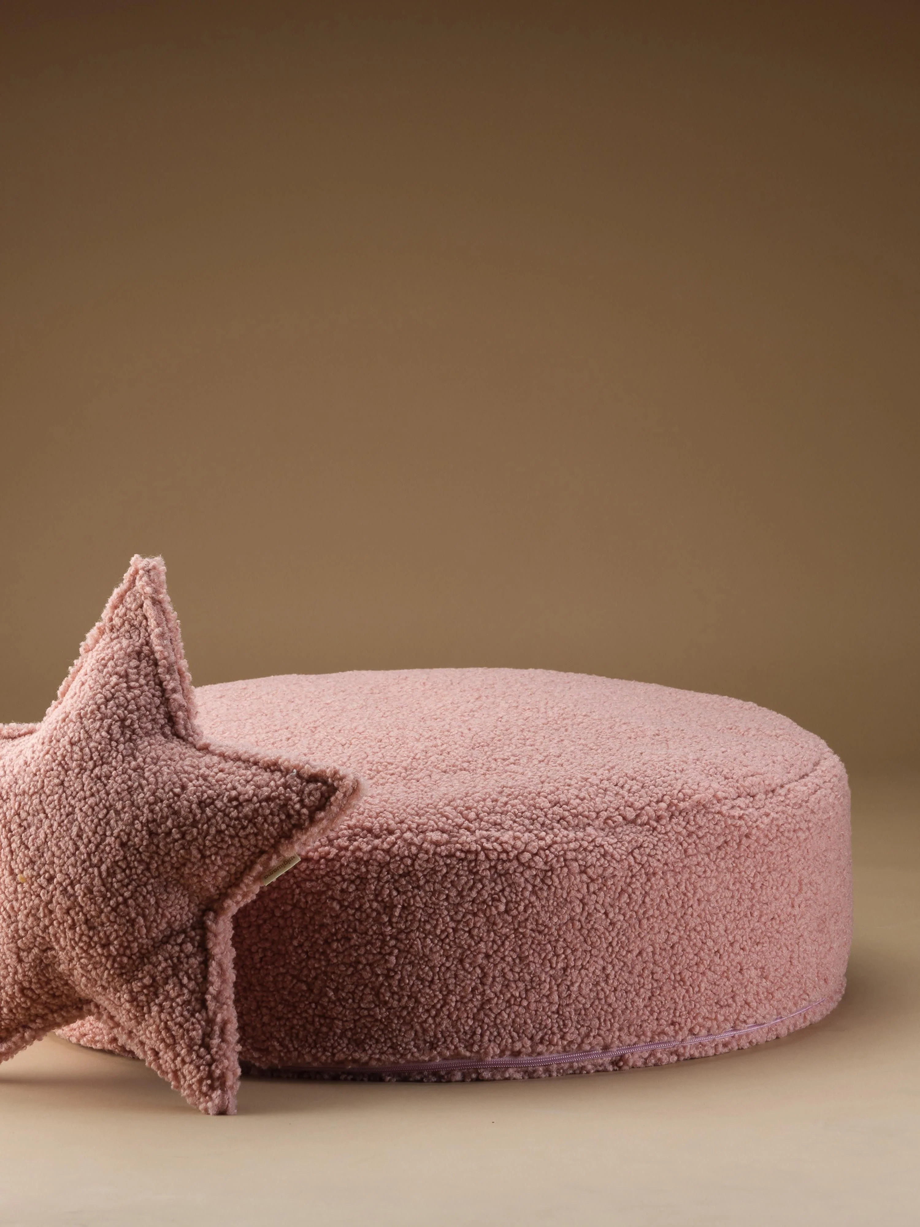 Kinderpoef Sugar uit teddy, Ø 65 cm