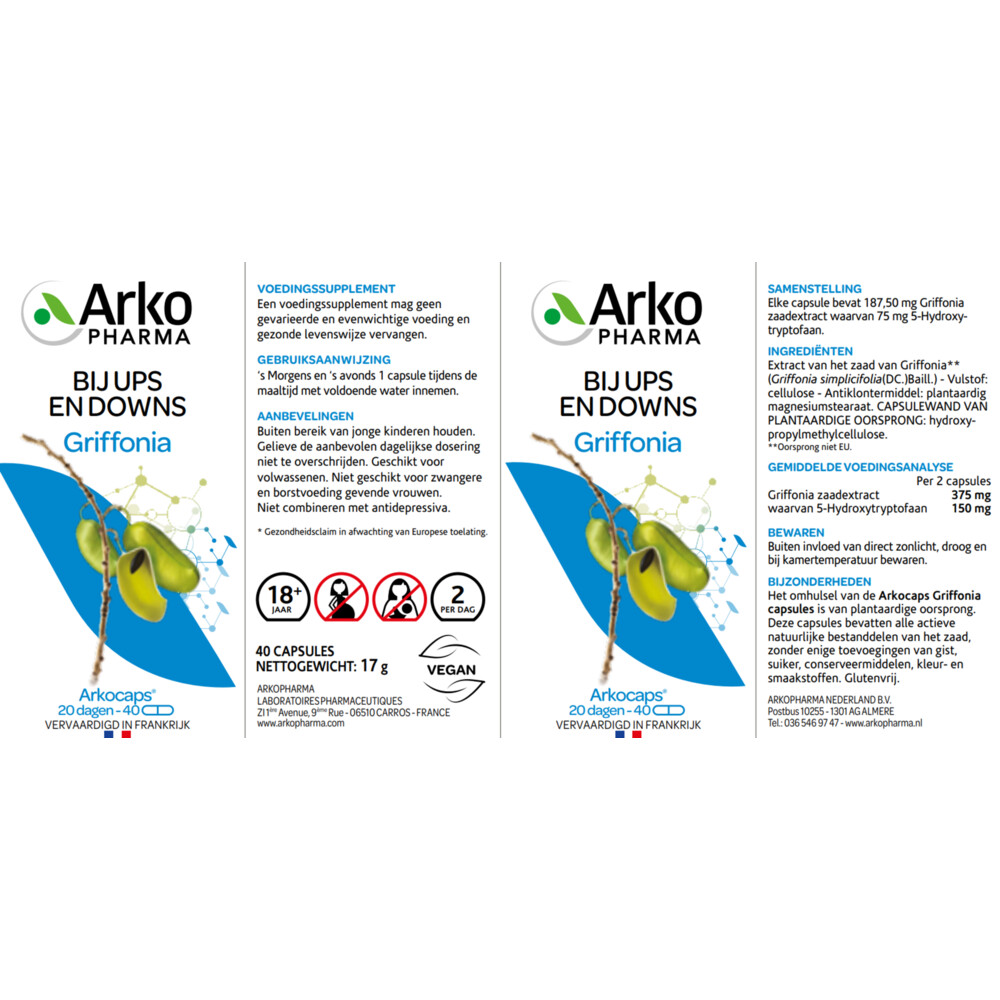 Arkopharma Griffonia 40 capsules