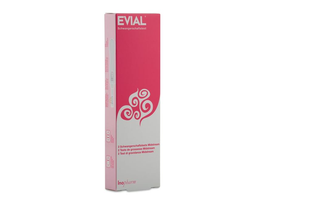 EVIAL Schwangerschaftstest Midstream<br>2 Stück