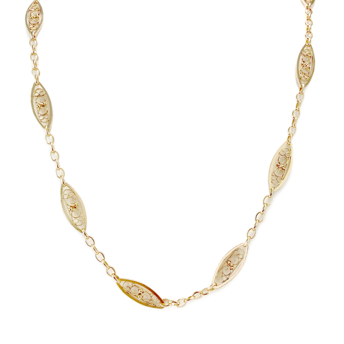Collier d'occasion or 750 jaune 61 cm