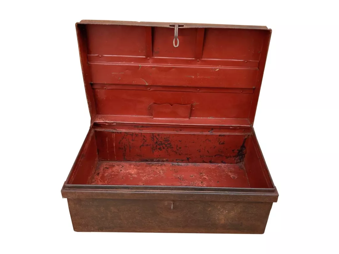 Valise en métal marron 69x42x27h