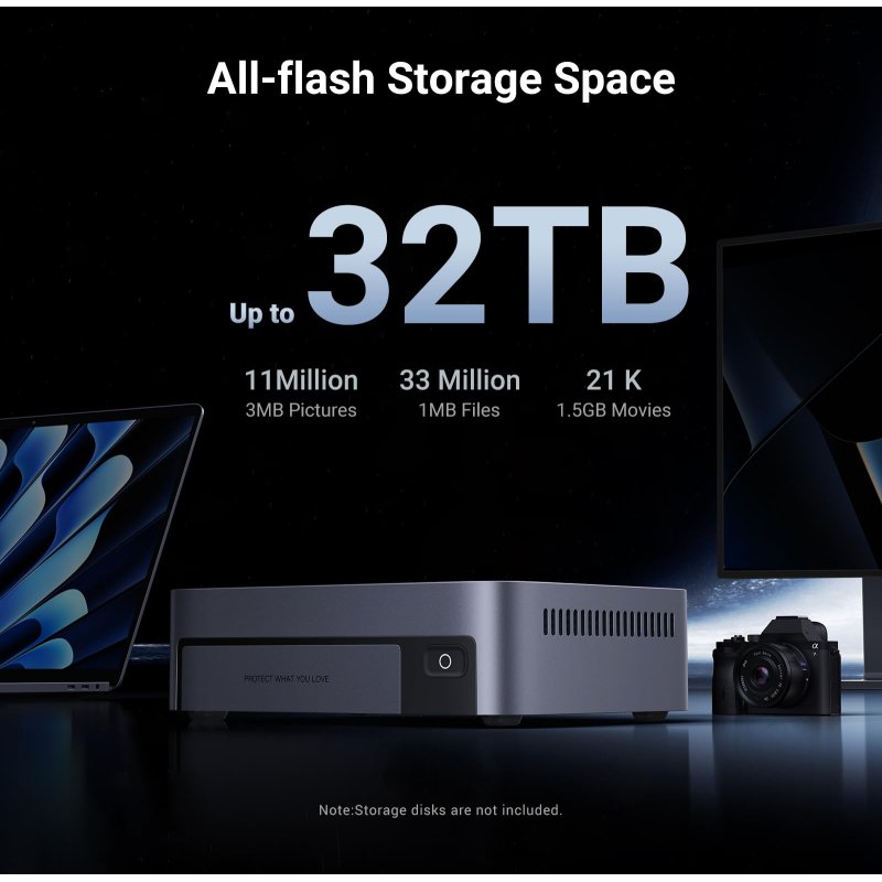 Serveur NAS Ugreen Network Attached Storage DXP480T Plus Gris anodisé