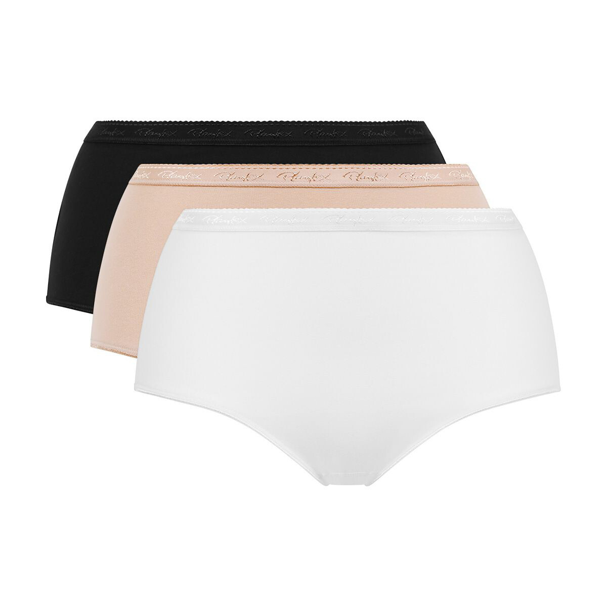 PLAYTEX<br>Conjunto de 3 calcinhas midi em algodão orgânico