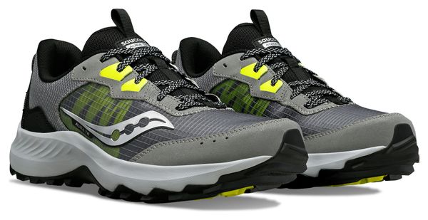 Chaussures de Trail Running Saucony Aura TR Gris Jaune