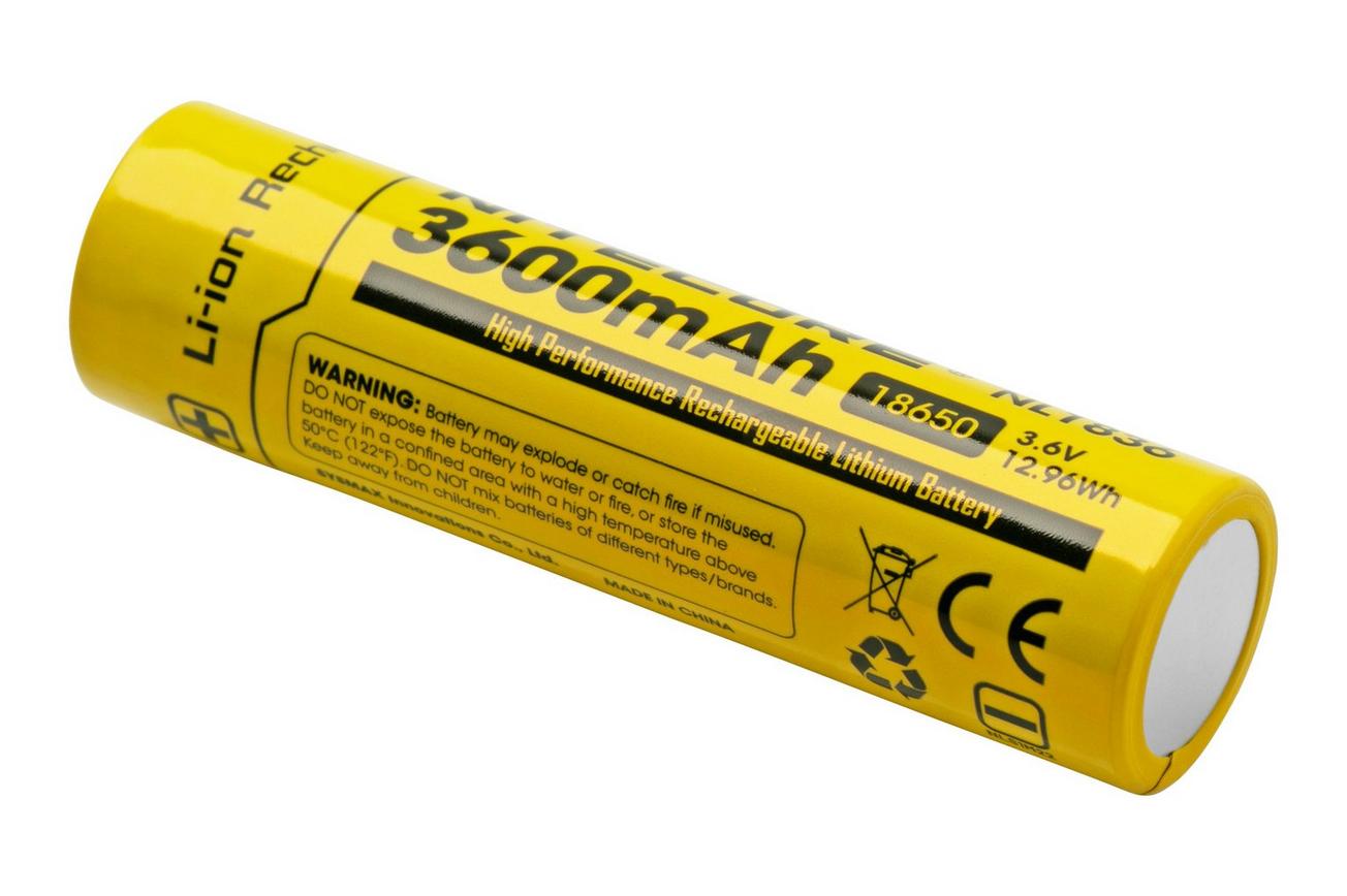 Nitecore NL1836 oplaadbare 18650 Li-ion accu, 3600 mAh