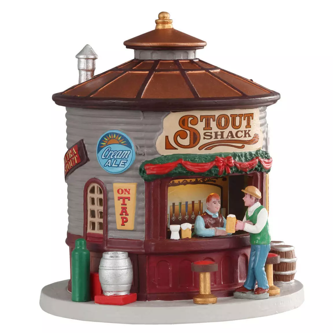 Village de Noël Lemax à piles lumineux Le kiosque Stout Shack