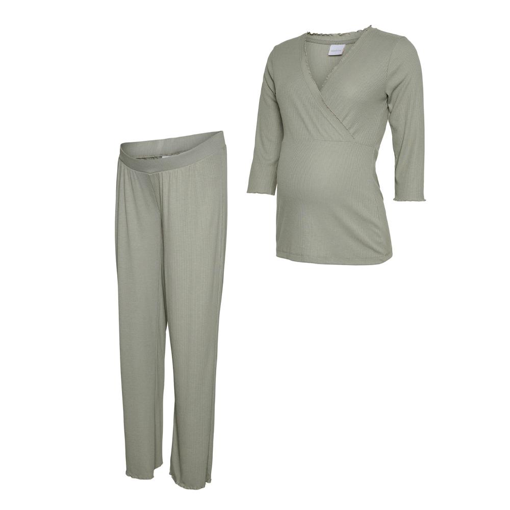 Mamalicious Pyjama de Grossesse Vert Femme Mamalicious Payton