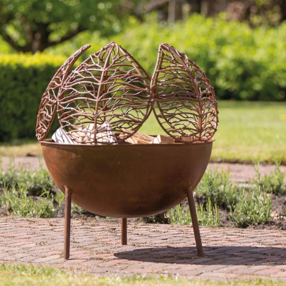 Cheminée de jardin fait à la main narfi rouille acier