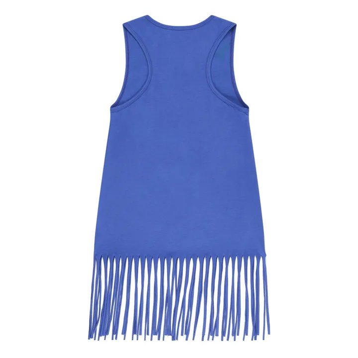 Maison Mangostan Robe à Franges Mermaid Coton Bio | Bleu