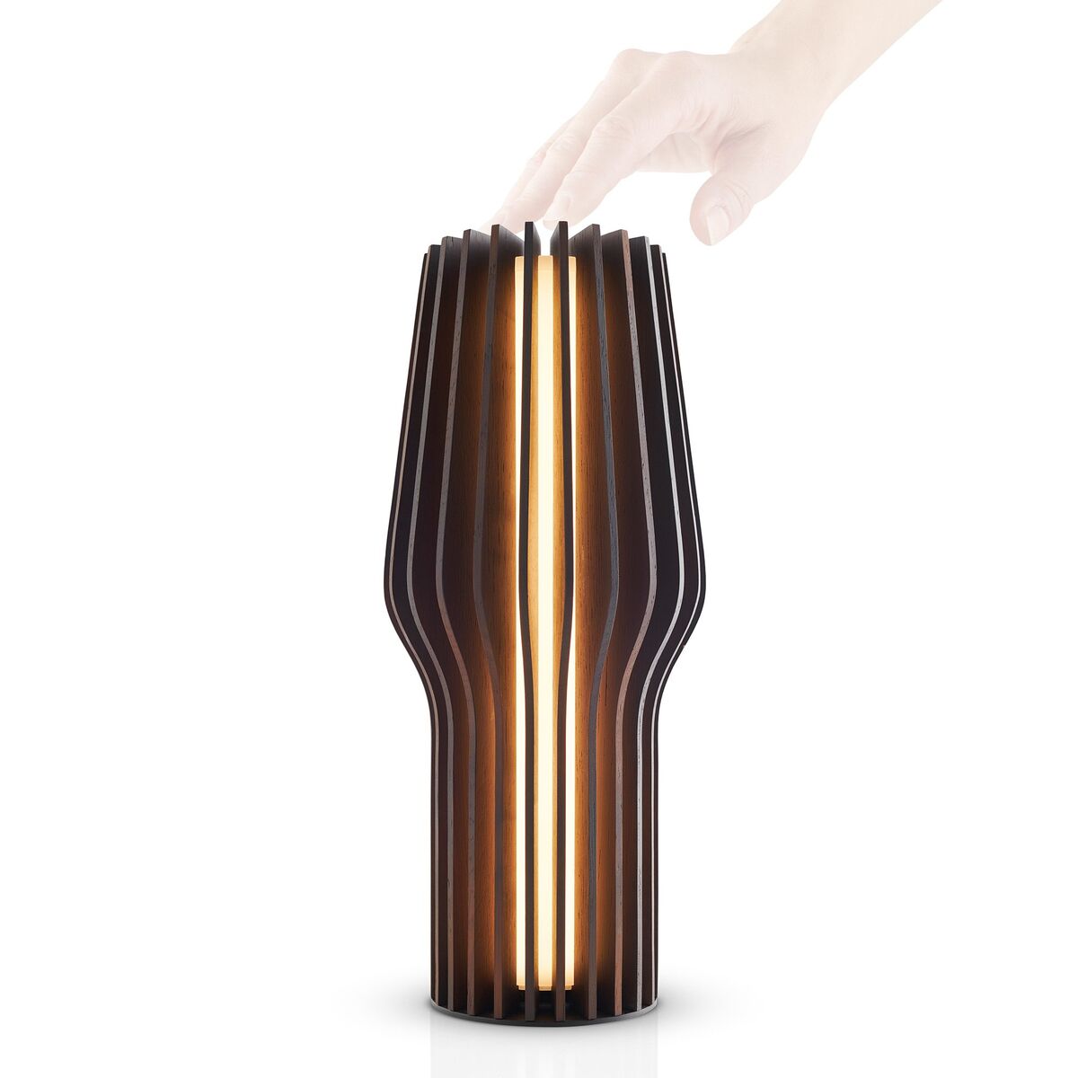 Radiant lampe, røkt eik
