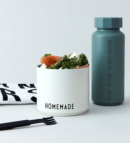 Design Letters Termoflaske - To Go - 500ml -  Grøn m. Tekst