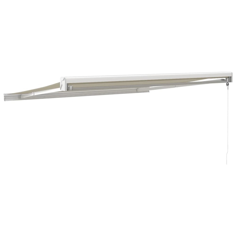 Auvent rétractable crème 3x2,5 m tissu et aluminium