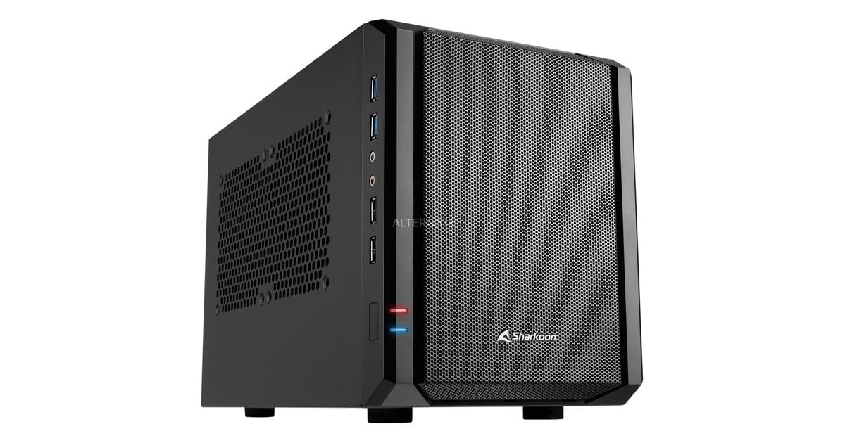 SharkoonQB One desktop behuizing  (Zwart | 4x USB-A)