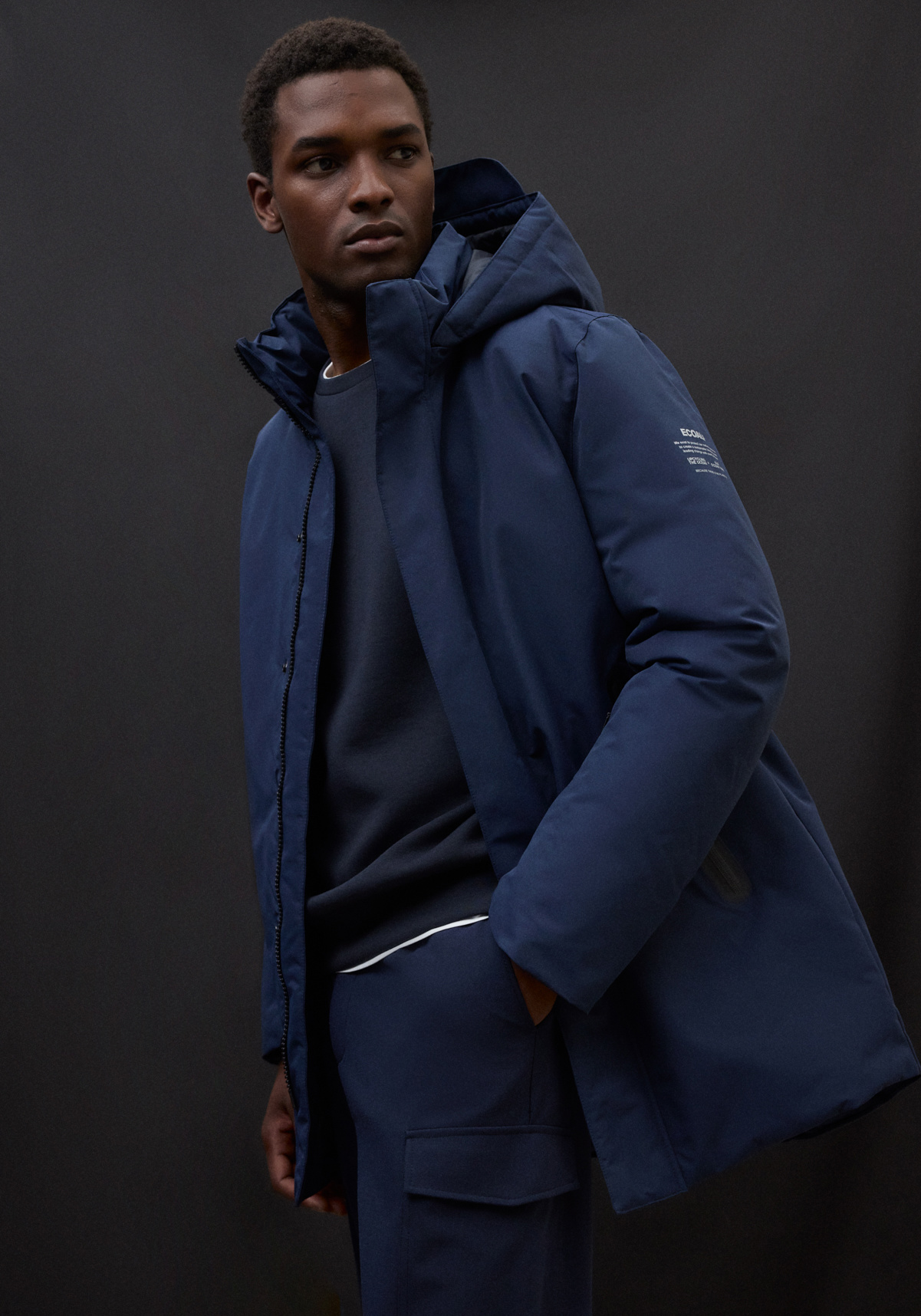 Ecoalf Parka Parko Jacket Blue Navy