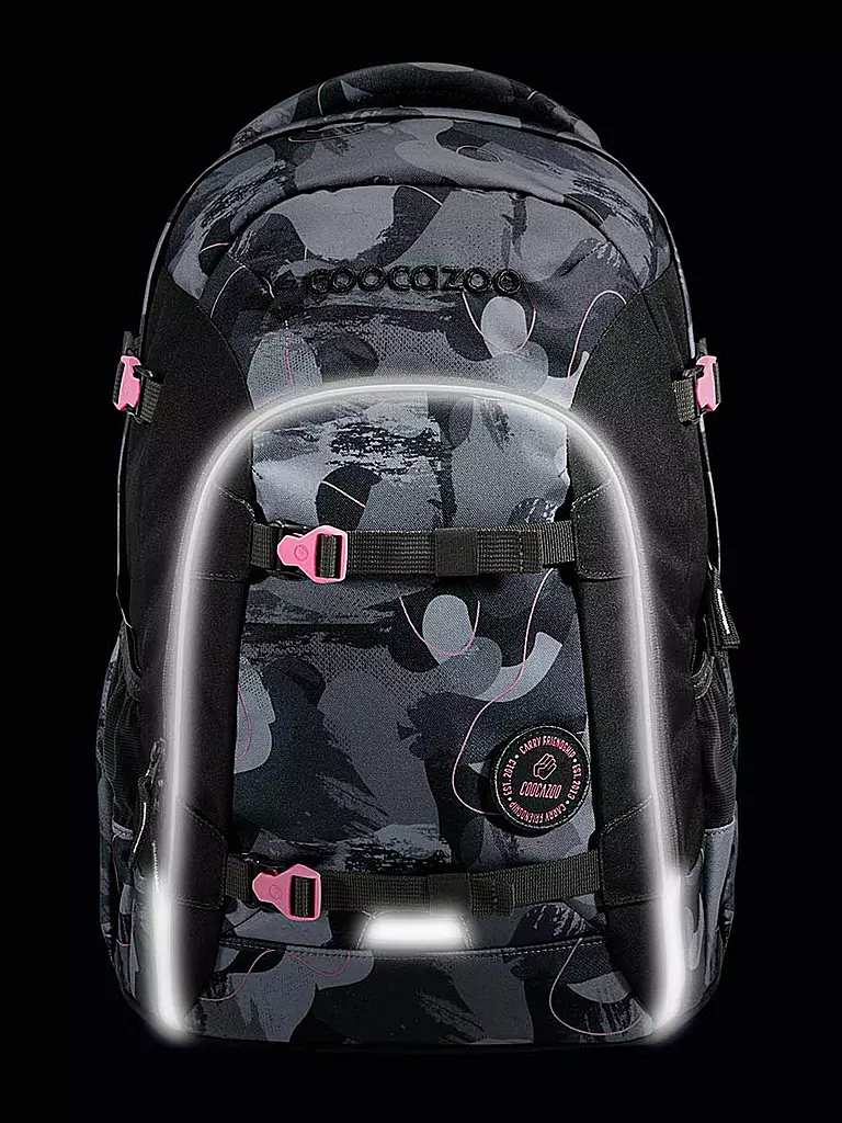 COOCAZOO Schulrucksack JOKER BUBBLE BRUSH grau