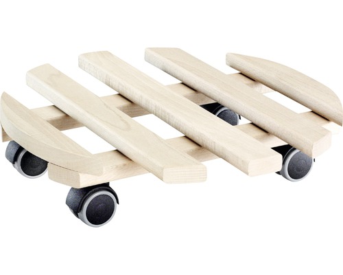 Wagner plantenroller met vloerbeschermende zachte wielen, beukenhout, Ø 35 cm, max. draagvermogen 100 kg