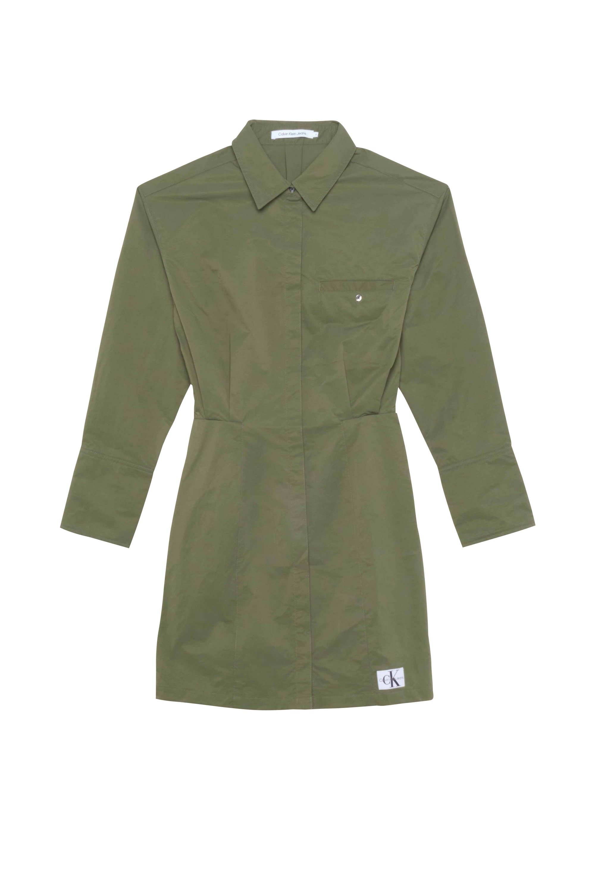 CALVIN KLEIN JEANS Robe SOFT TOUCH SHIRT DRE Vert