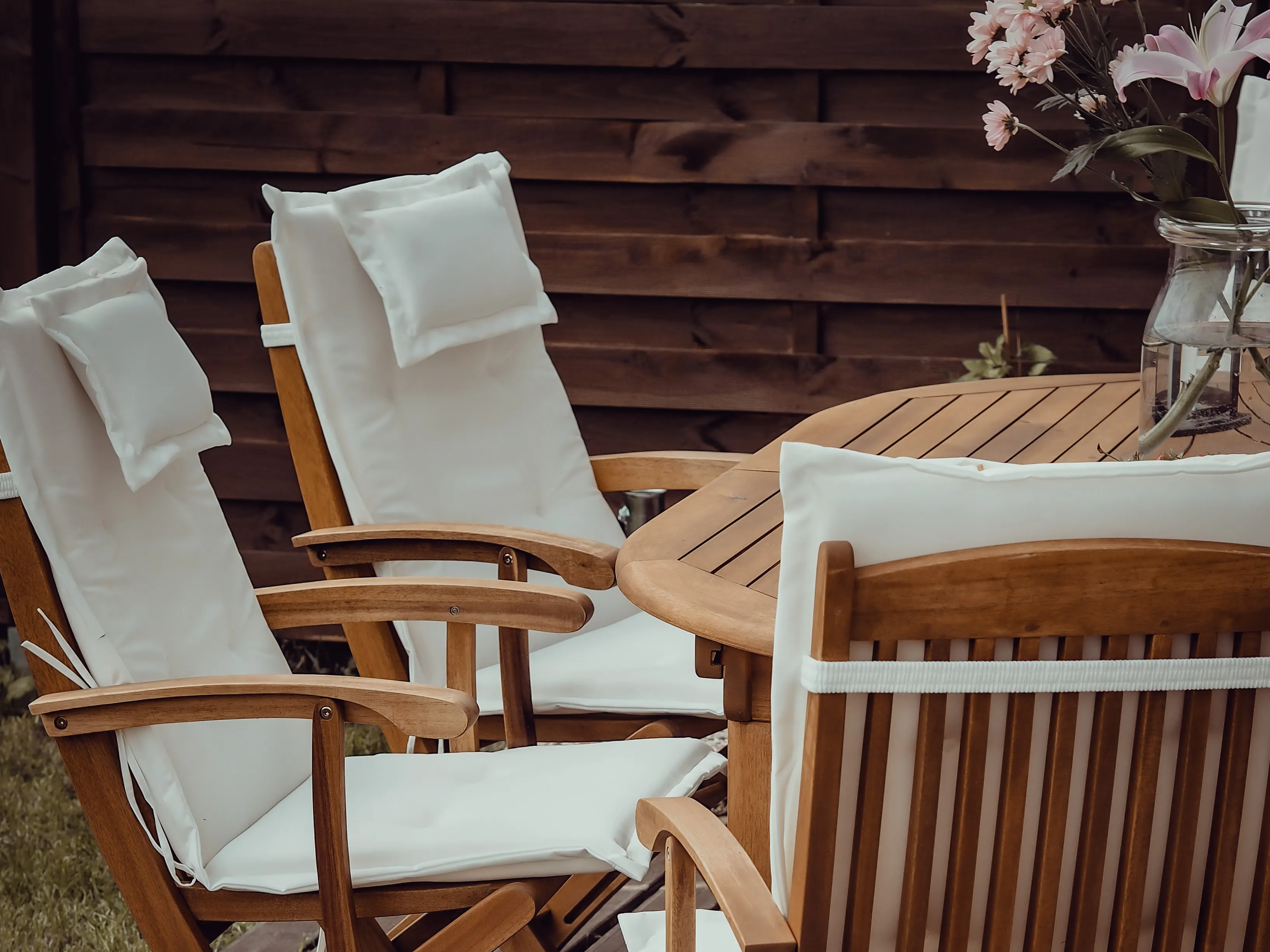 Tuinset 8-zits MAUI met kussens Acaciahout Gebroken wit