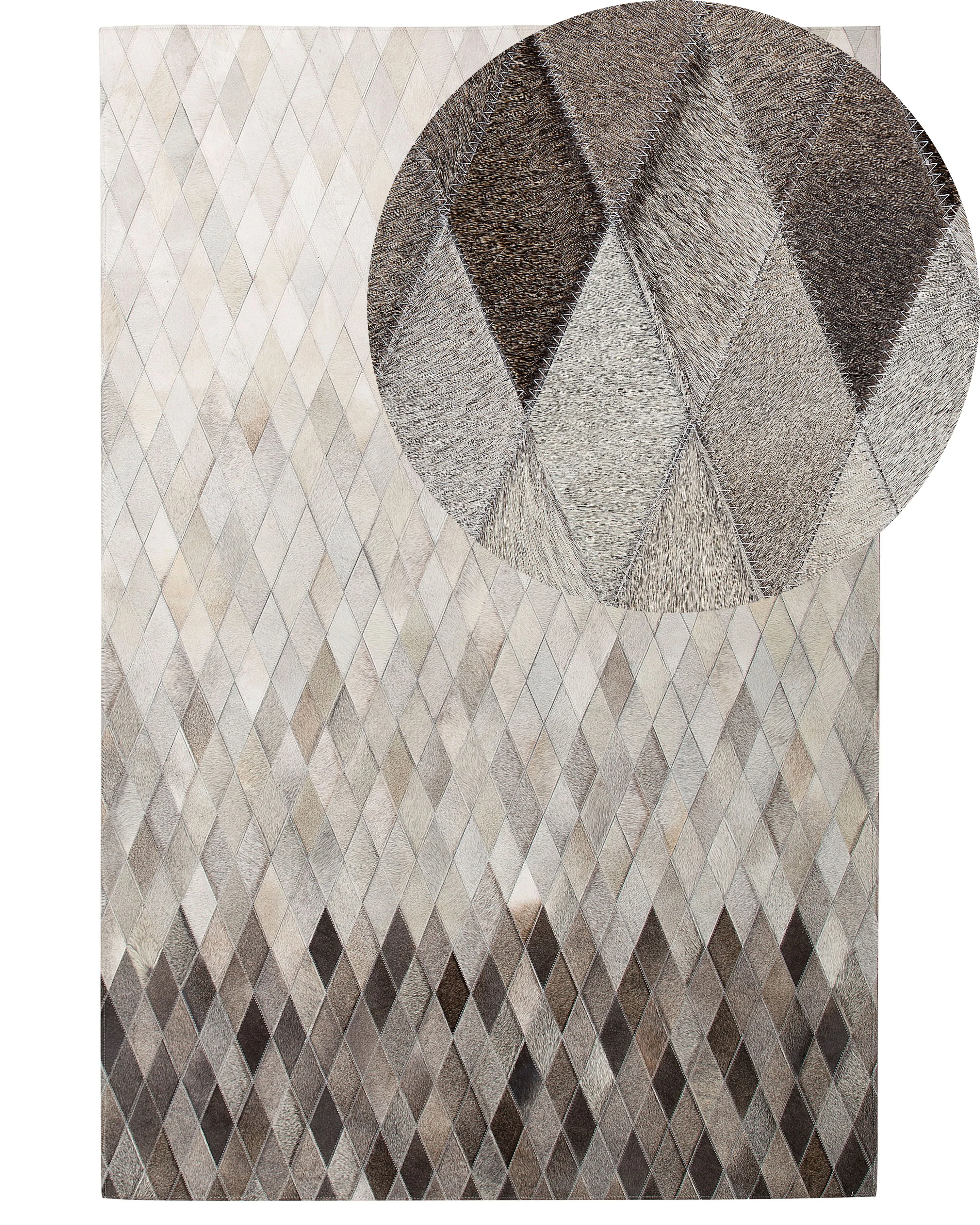 Vloerkleed MALDAN Beige 160 x 230 cm Leer