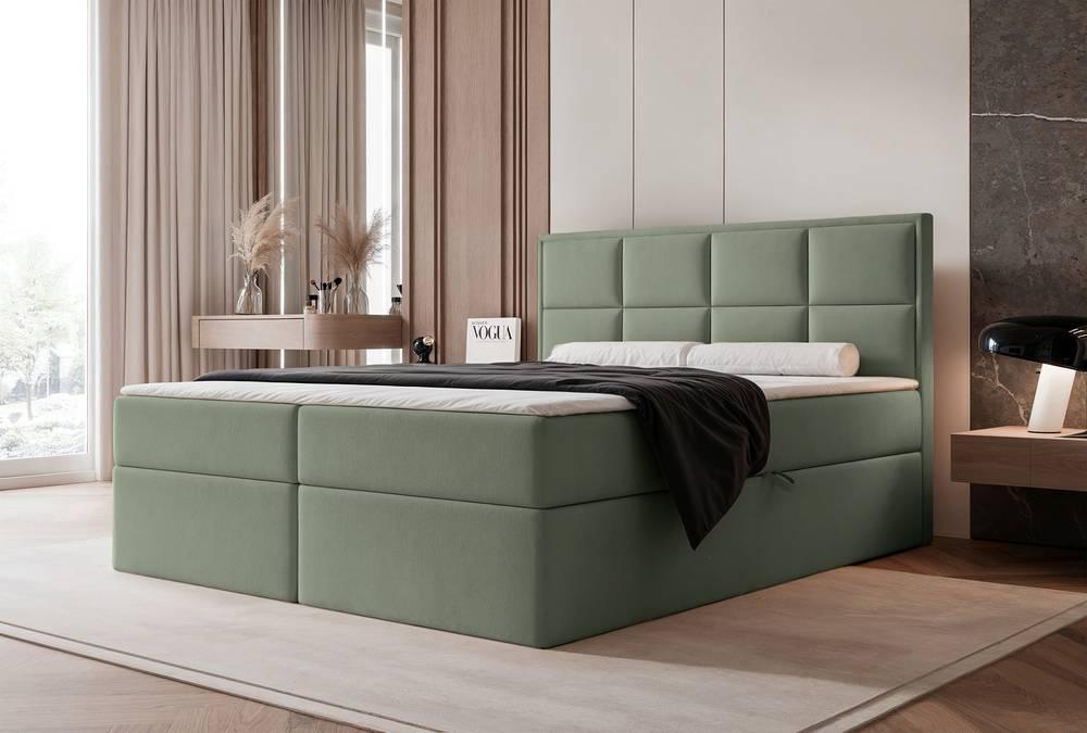NADUVI Collection Boxspring Antonia velvet met opbergvak 140x200
