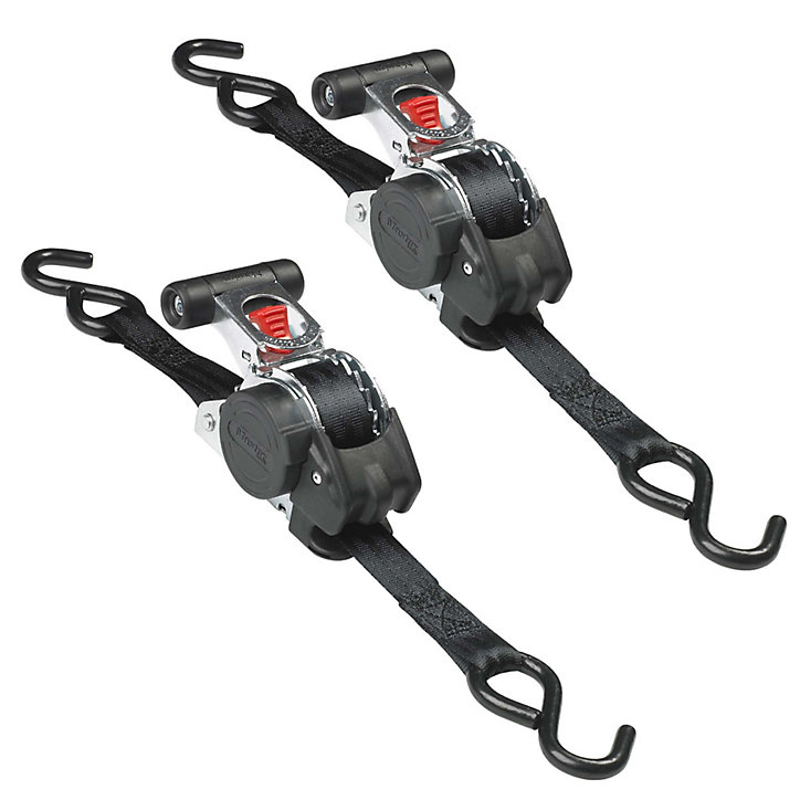 2 sangles rétractables 3m x 25mm Crochet S Master Lock