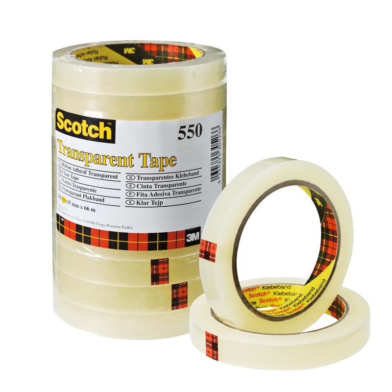 Scotch Klebeband 550, 10 Stück, 15 mm x 66 m