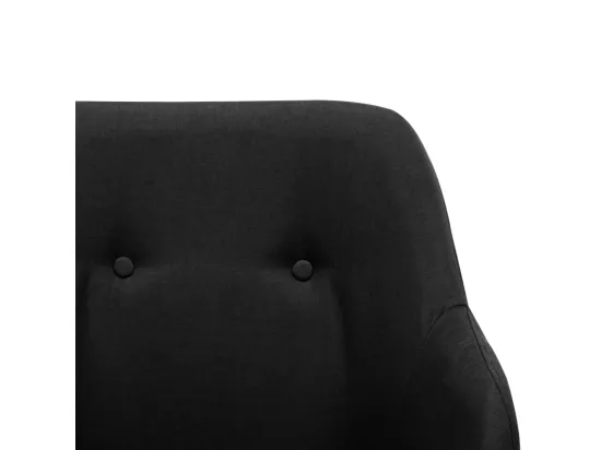 Chaise à bascule Noir Tissu