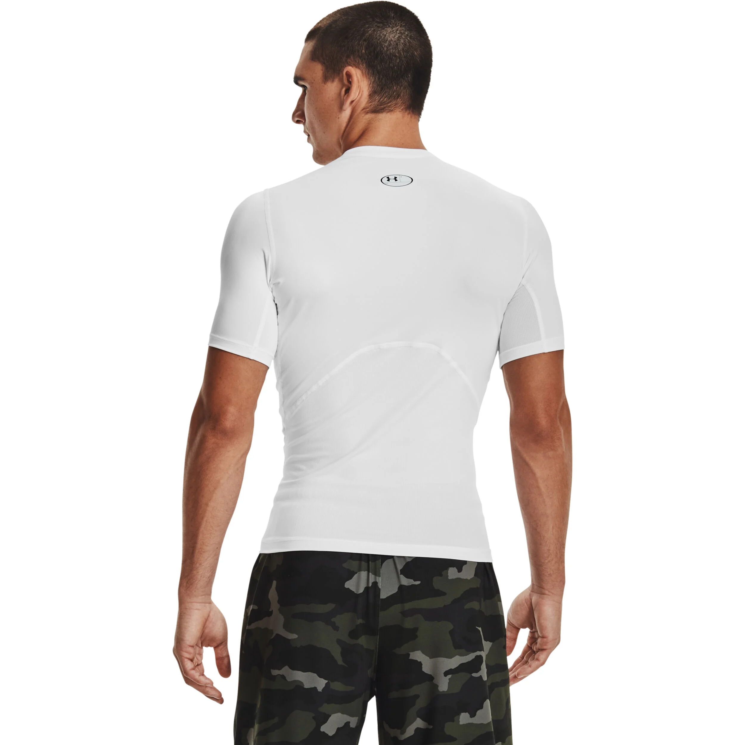 Under Armour Heatgear Comp T-shirt Hommes - Blanc , Noir