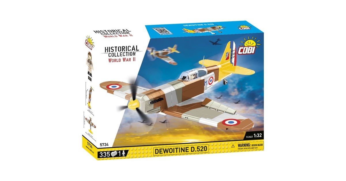 COBIHistorical Collection - Dewoitine D.520 Constructiespeelgoed  (Schaal 1:32)