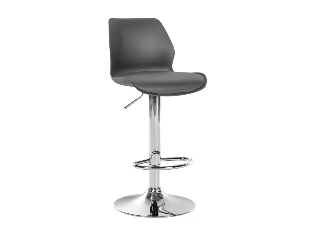 Tabouret de bar - Plastique - Gris - Gilbert