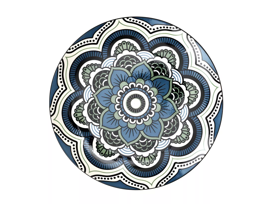 Assiette Mandala Bleu La chaise longue