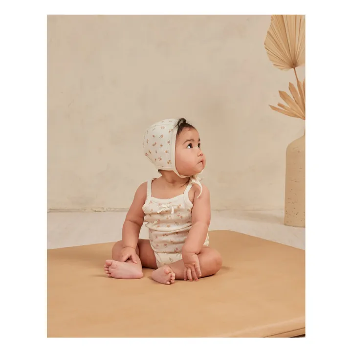 Quincy Mae Body à Bretelles Fleuri | Ecru