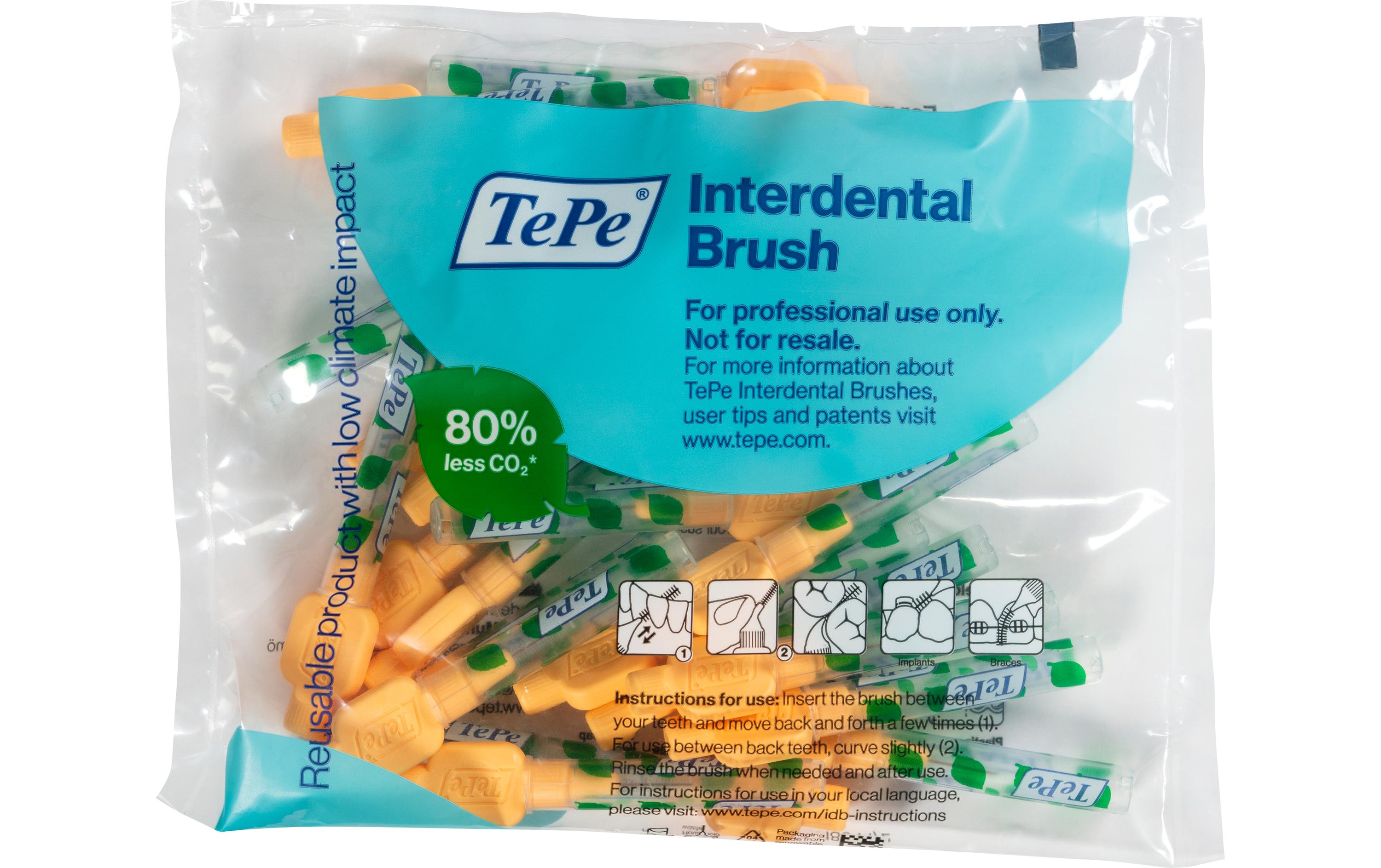 Interdentalbürsten X-soft HellorangeKleine Bürste mit extra soften Borsten