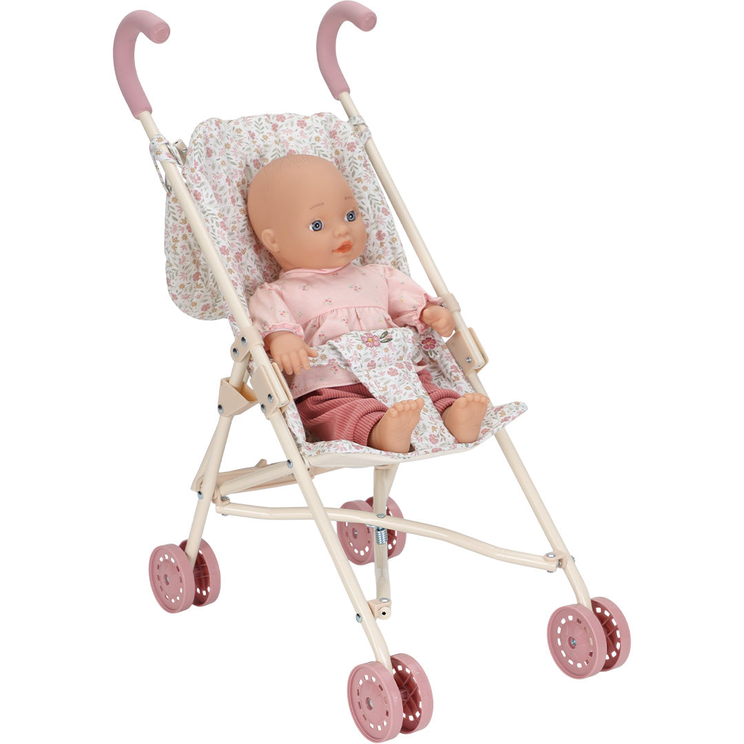 little dutch poppenbuggy - soft flowers