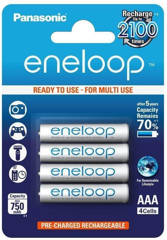 Panasonic Eneloop Micro AAA 750 mAh - 4 stuks