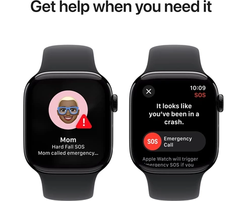 Apple Watch Series 10 GPS   Cellular 46mm Jet Black Aluminium Case with Black Sport Band - M/L