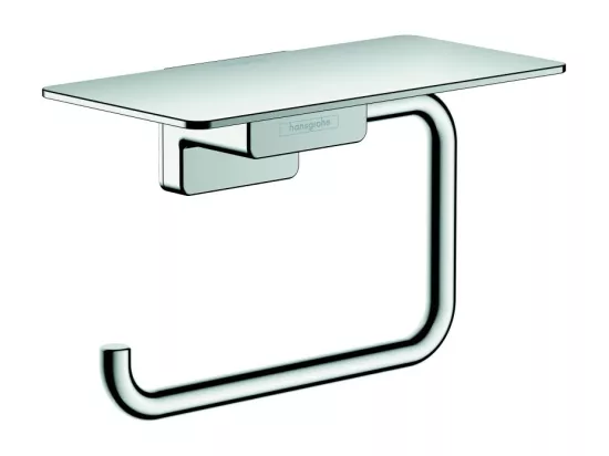 HANSGROHE Porte-papier WC avec tablette chromé AddStoris