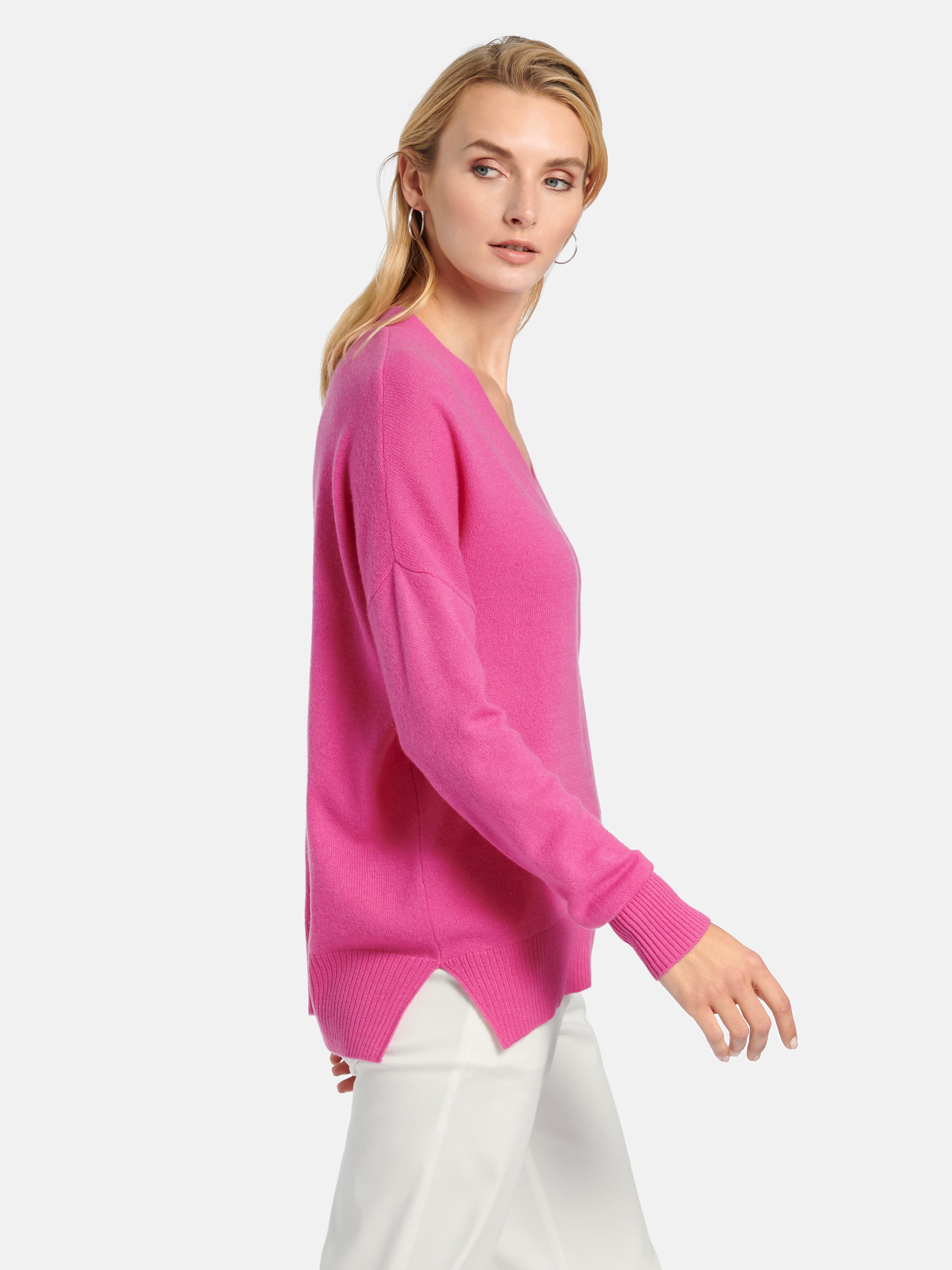 V-Pullover aus 100% Kaschmir
