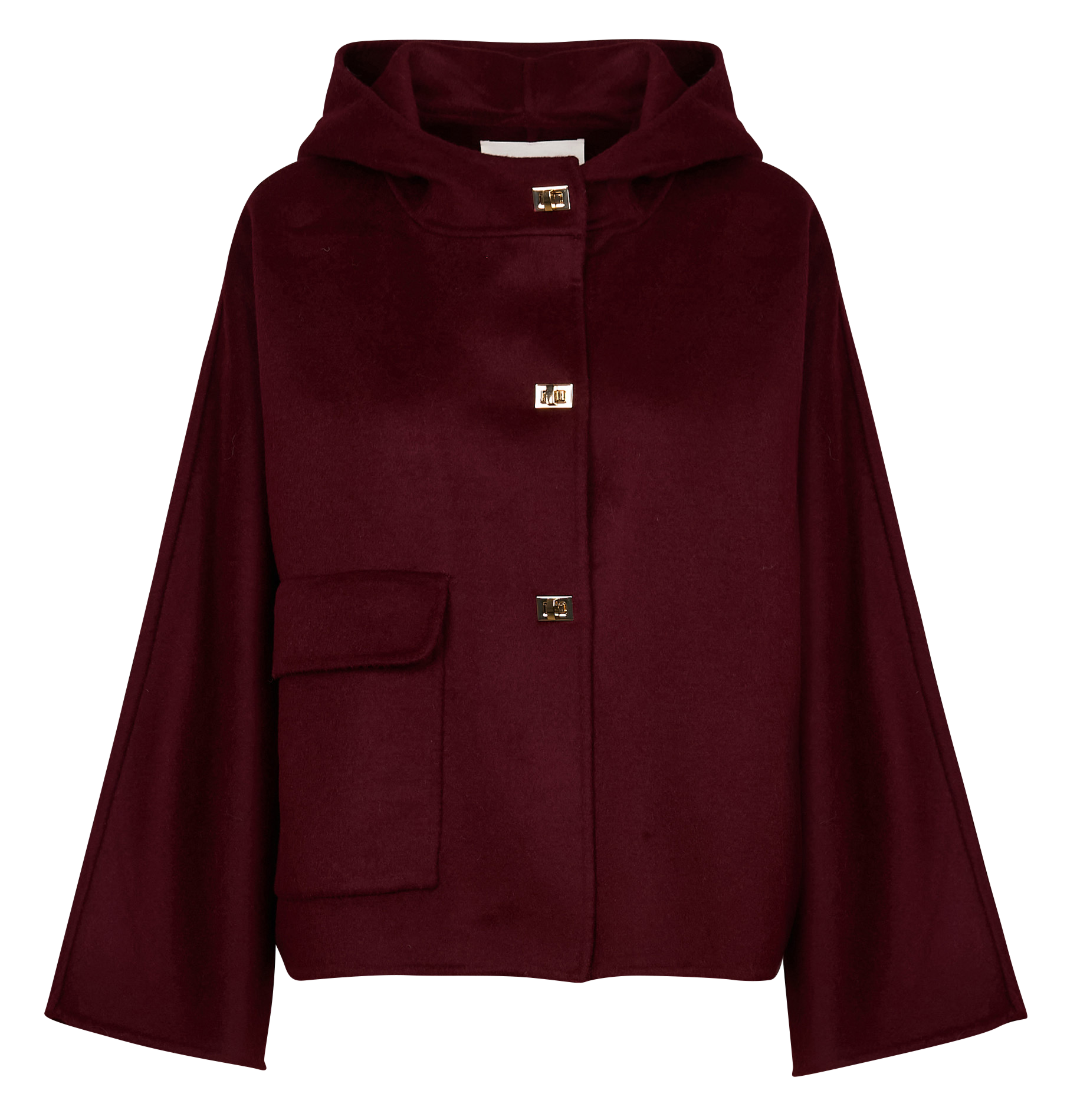 KOVE - Manteau ample col montant en laine mélangée | Violet