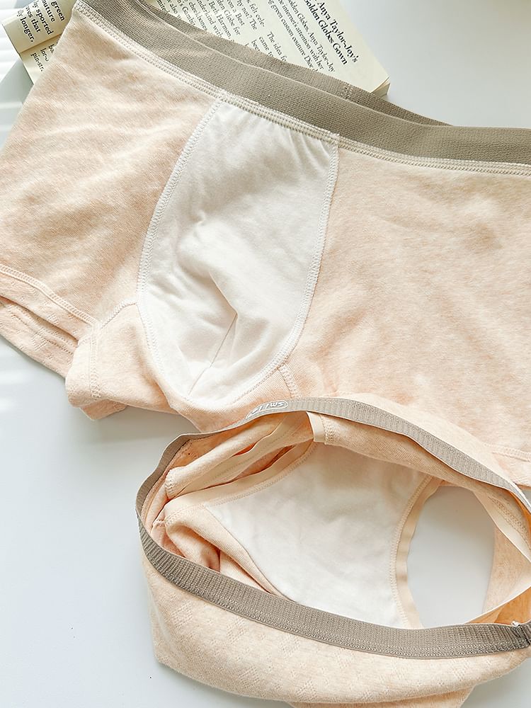 Pancherry - Matching set voor koppels: boxershort met contrasterende rand + panty