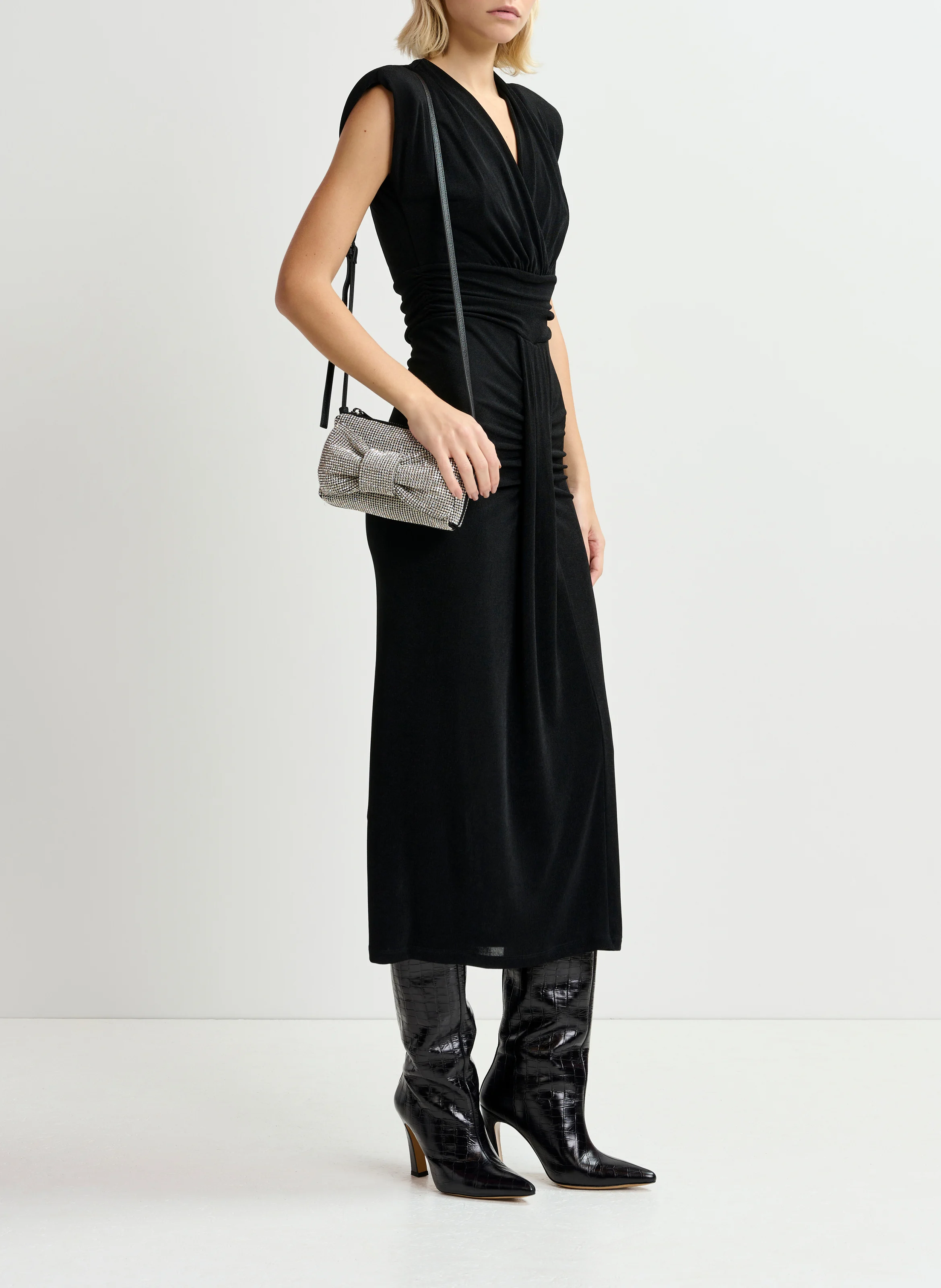 GILLO - Sac bandoulière à strass | Noir