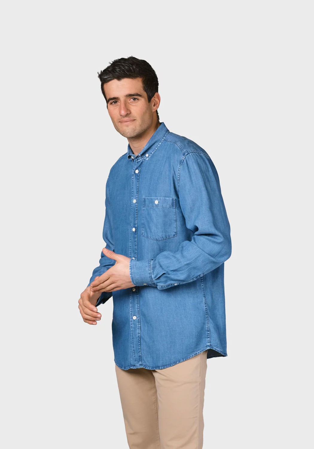 Klitmøller Collective Hemd Klitmøller Collective Benjamin Linen Pale Green | RRREVOLVE