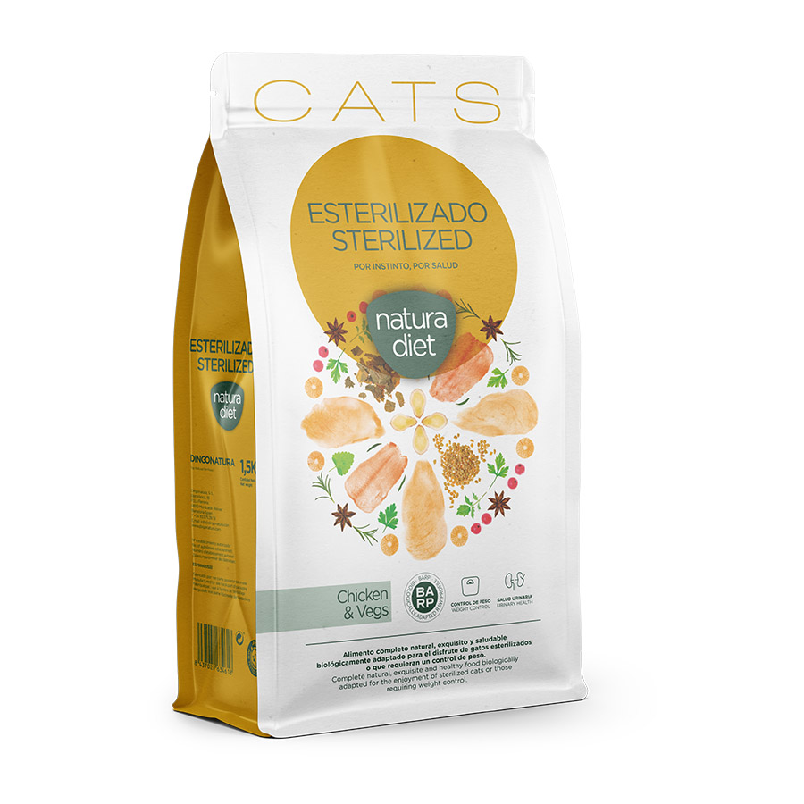 Ração para gatos Natura Diet sabor frango esterilizado