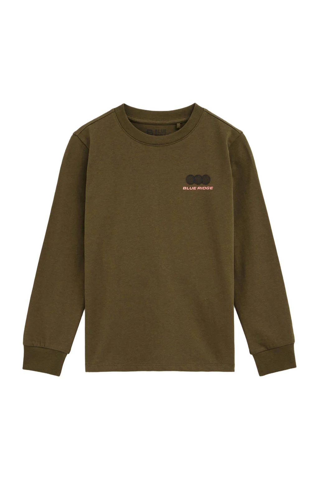 WE Fashion Blue Ridge longsleeve olijfgroen