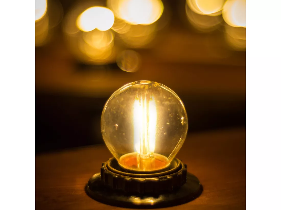 NETTLIFE Lot de 6 ampoules LED E27 à filament vintage blanc chaud 2700K 4W modèle G45 en verre de haute qualité idéales pour hôtel café maison bar