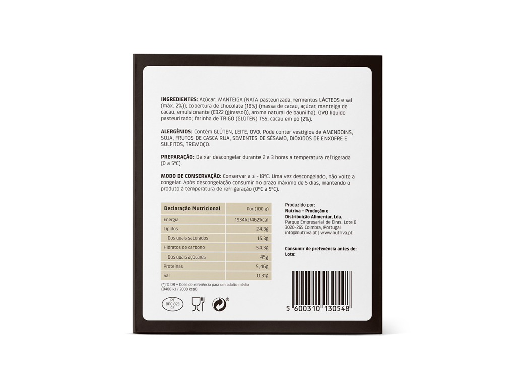 BROWNIE NUTRIVA 4X60G